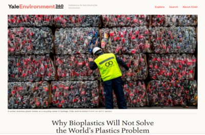 Yale University: Why Can't Bioplastics Solve the World's Plastic Pollution Problem?