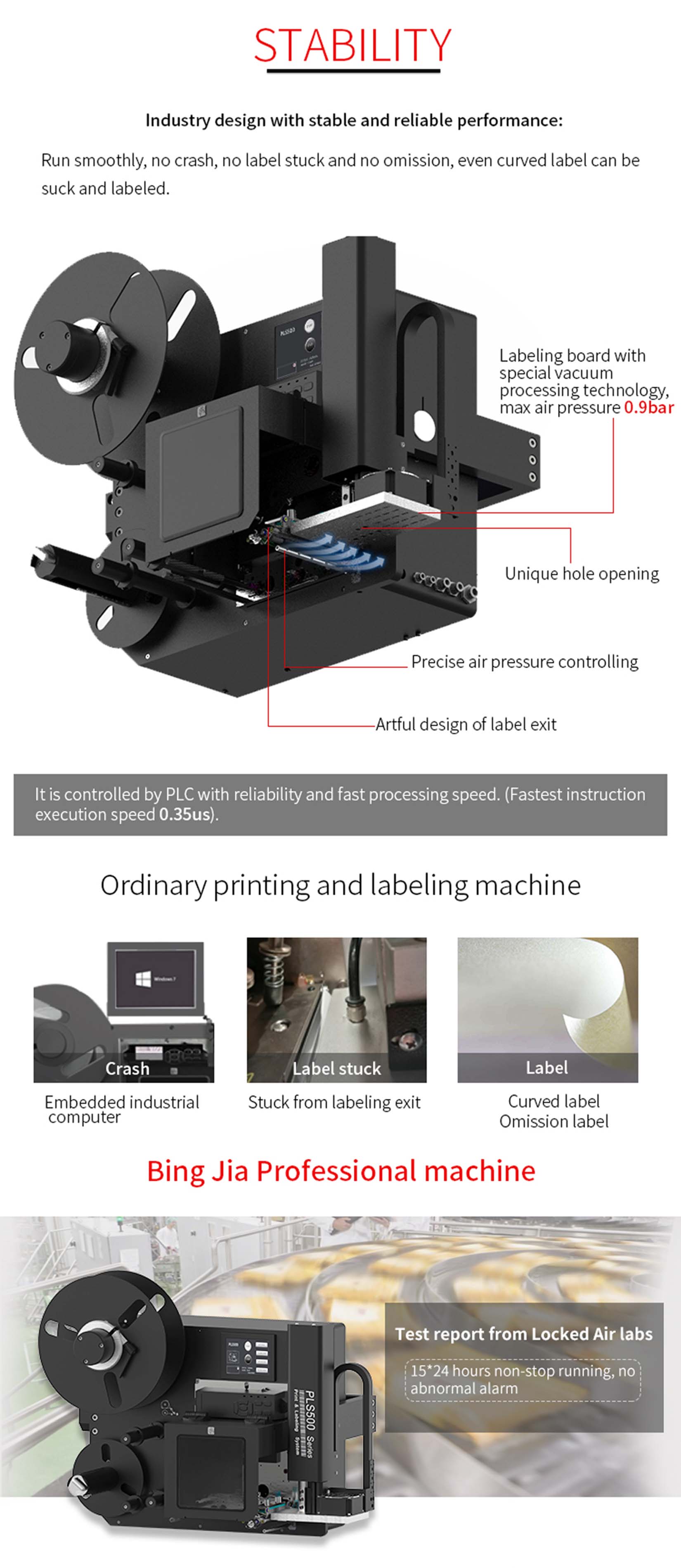 Print and Press-Apply Labeling System PLS540