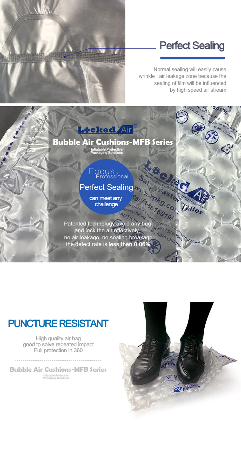 LockedAir Air Bubble Bags Manufacturer, Packing Air Bubbles Pouch/Wrap