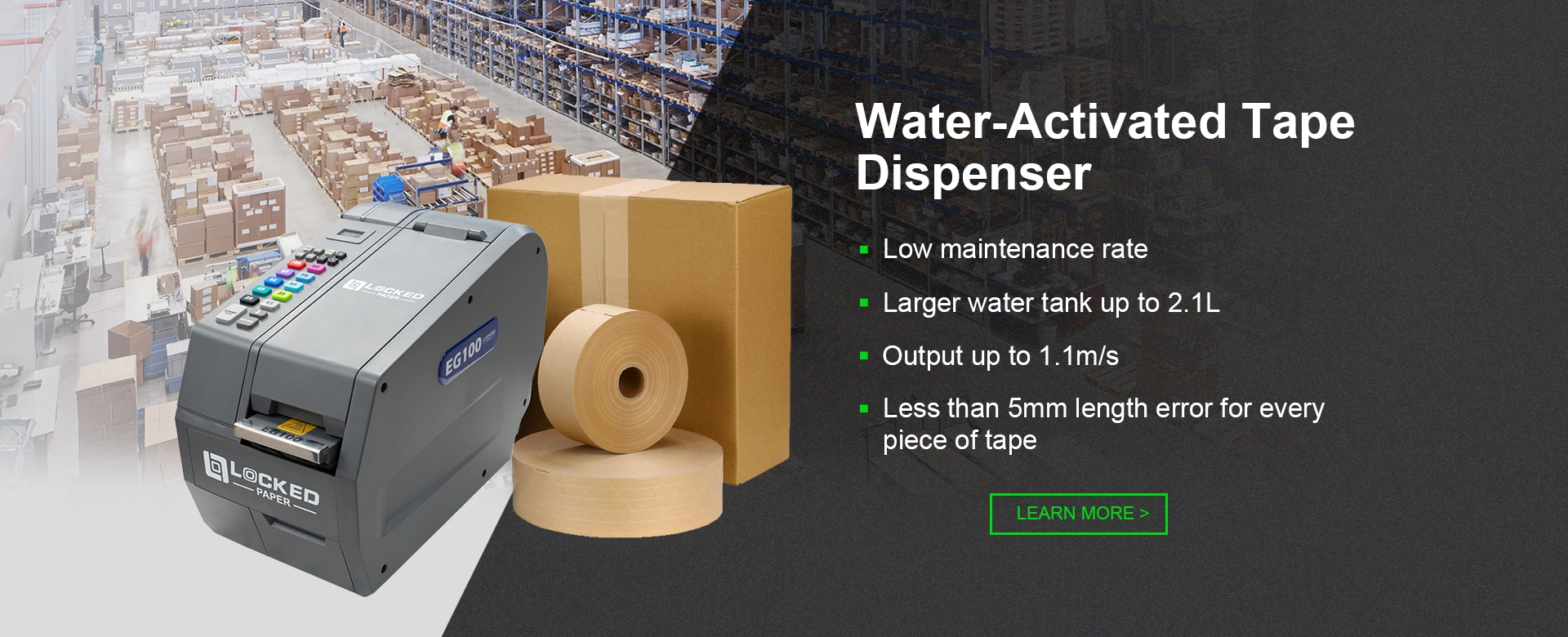 Water-Activated Tape Dispenser
